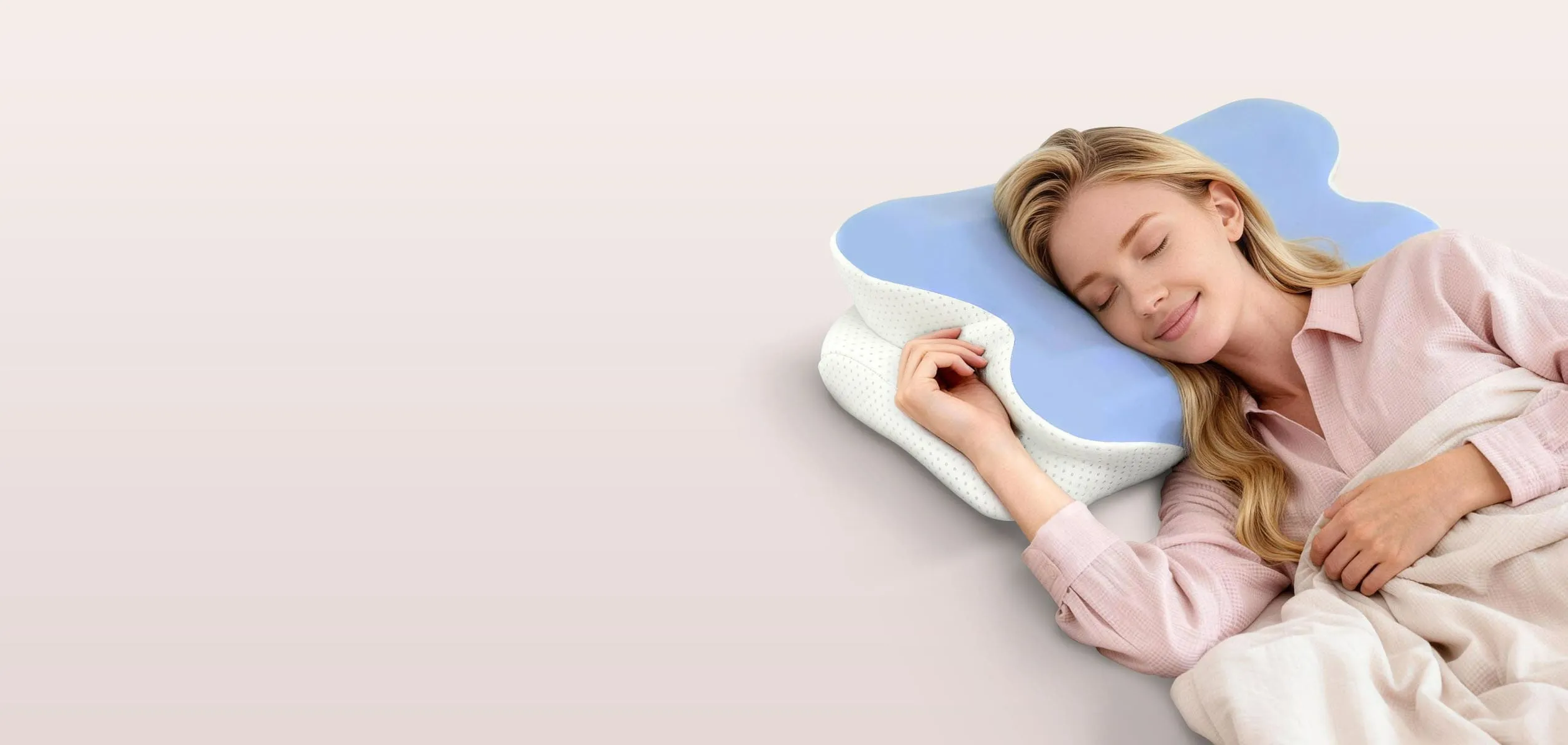 Melara Max pillow shown for back sleeping